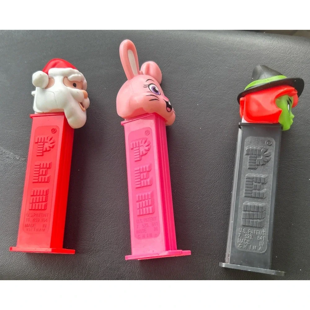 3 Holiday Pez Dispensers Santa, (2025) Easter Bunny (2022) And Witch (2023)